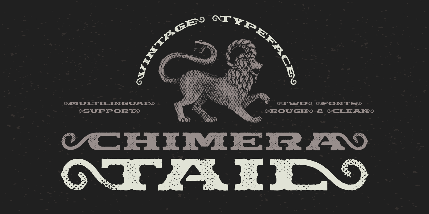 Пример шрифта Chimera Tail Rough #1